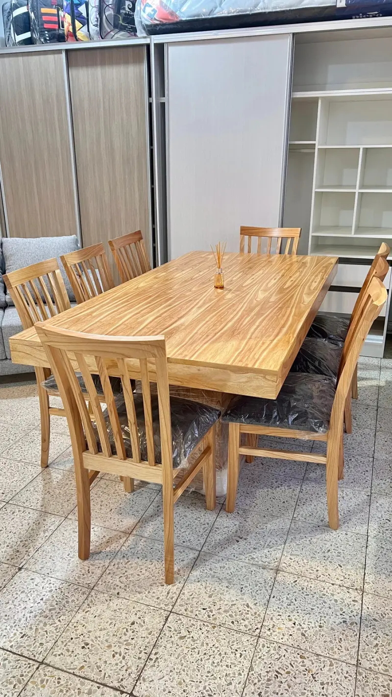 Mesa 100x200 doble base central paraiso