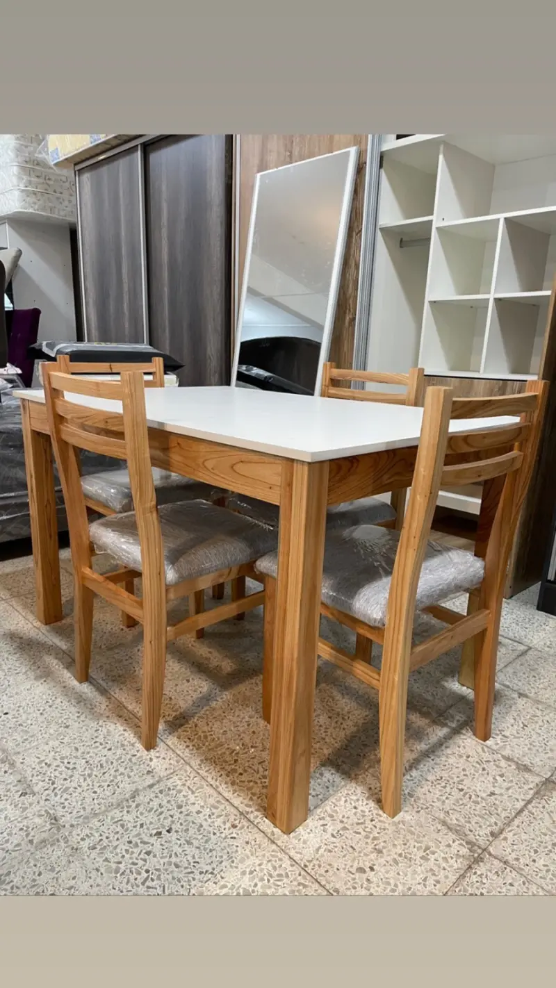 Mesa 130x90 paraíso con tapa blanca